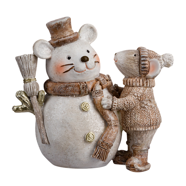 Изображение товара Статуэтка Erich Krause Decor. Мышиный снеговик / 64562