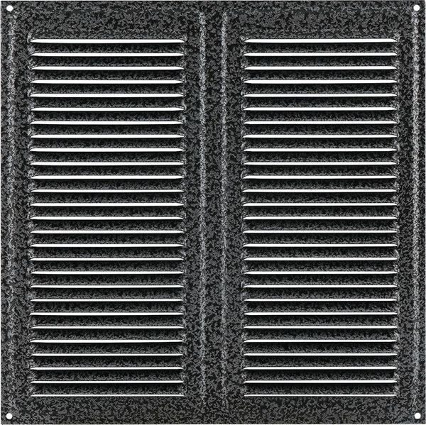 Изображение товара Решетка вентиляционная Нора-М 250x250 с сеткой / 19415 (кожа, серебристый)