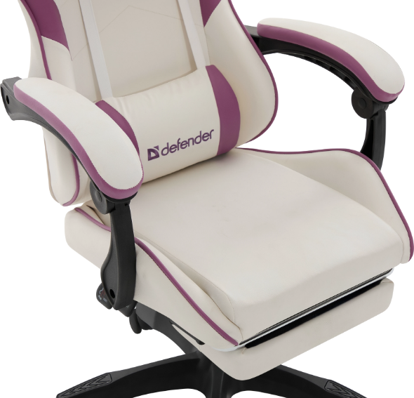 Изображение товара Кресло геймерское Defender Serenity / 64833 (белый/фиолетовый)