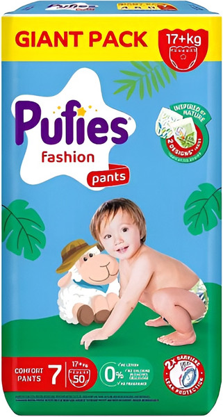 Изображение товара Подгузники-трусики детские Pufies Pants Fashion Extra Large Plus 17+кг (50шт)