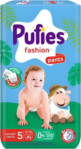 Изображение товара Подгузники-трусики детские Pufies Pants Fashion Junior 12-17кг (40шт)