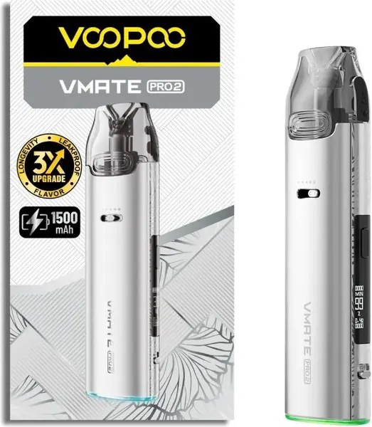Изображение товара Электронный парогенератор VooPoo Vmate Pro 2 (Glacier Silver)