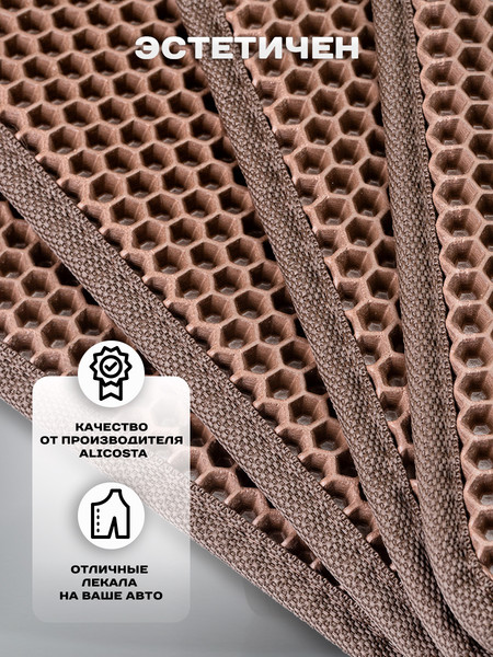 Изображение товара Комплект ковриков для авто Alicosta 1038_1-кор для Opel Zafira минивэн/C 2011-2015 (EVA соты, коричневый)