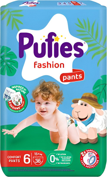 Изображение товара Подгузники-трусики детские Pufies Pants Fashion Extra Large 15+кг (36шт)