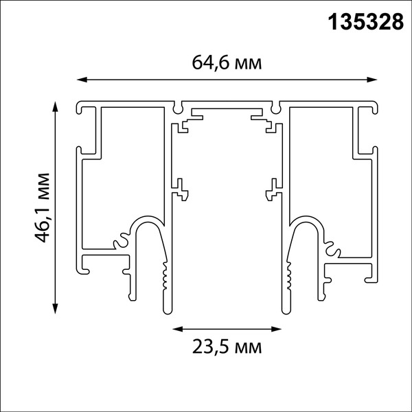 Изображение товара Шинопровод Novotech Flum 135328 (черный)