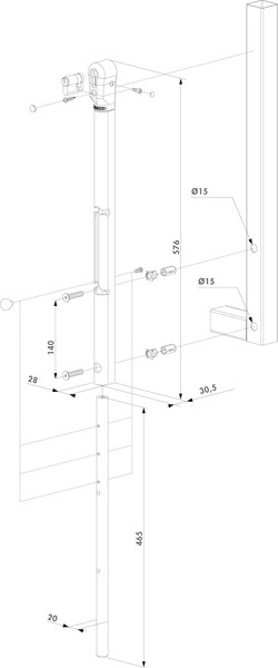Изображение товара Щеколда LOCINOX KEYDROPK7016QF1G21Z