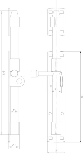 Изображение товара Щеколда Прогейт CX62B