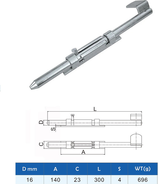 Изображение товара Набор щеколд Прогейт CX17B/2 (2шт)