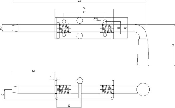 Изображение товара Щеколда Прогейт CX60C