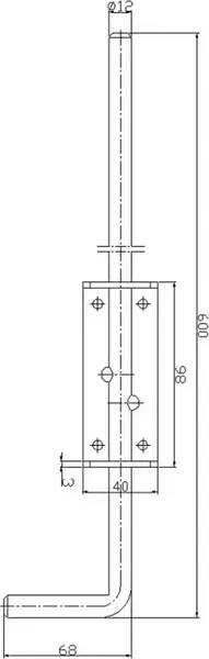Изображение товара Набор щеколд Прогейт CX09B/2 (2шт)