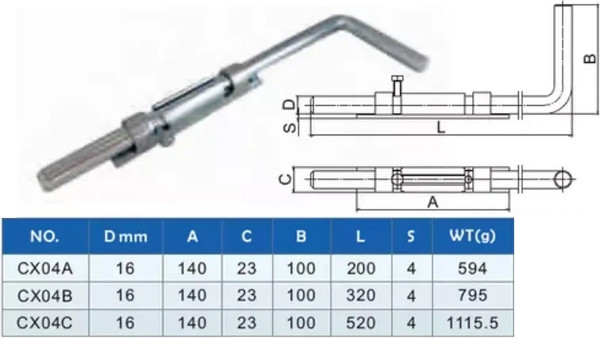 Изображение товара Щеколда Прогейт CX04B