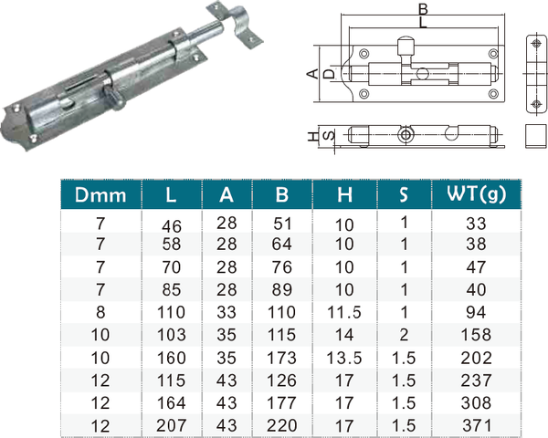 Изображение товара Щеколда Прогейт CX43B