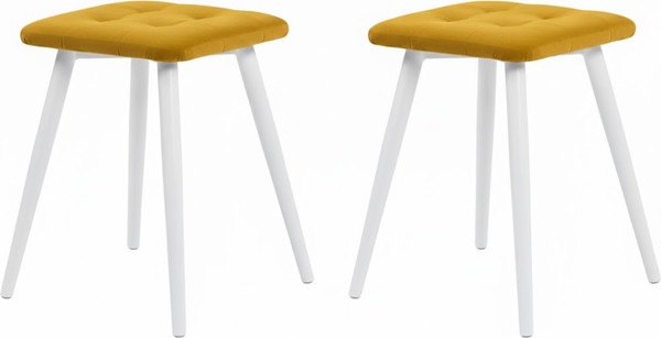 Изображение товара Набор табуретов Памир Атлант F42 (2шт, желтый/белая опора)