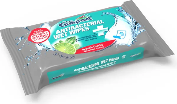 Изображение товара Влажные салфетки Ultra Compact антибактериальные (40шт)
