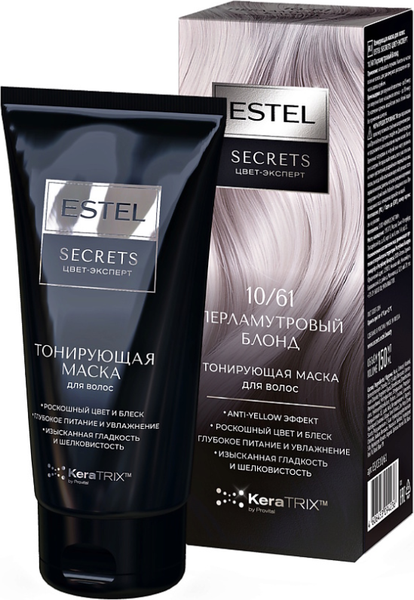 Изображение товара Тонирующая маска для волос Estel Secrets Цвет-эксперт 10/61 (150мл, перламутровый блонд)