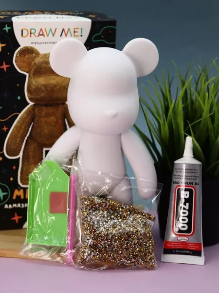 Изображение товара Набор для творчества ILikeGift Алмазная мозаика на фигурке Draw Me! Gold bear / 156-DB014