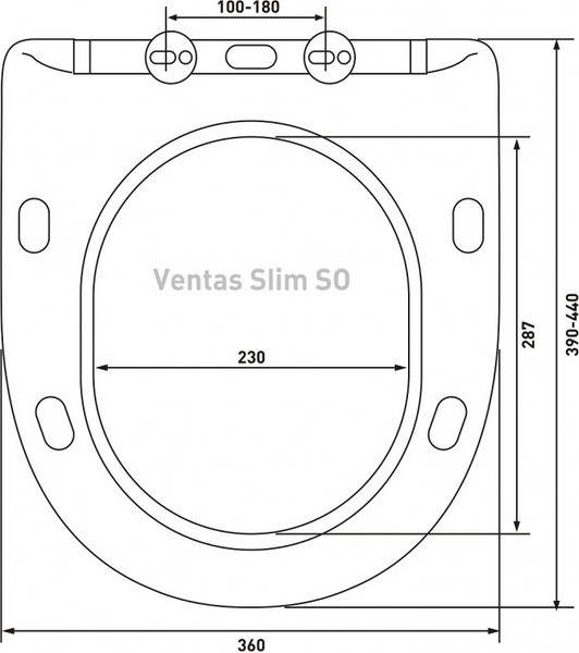 Изображение товара Сиденье для унитаза Berges Ventas Black Slim SO / 012703