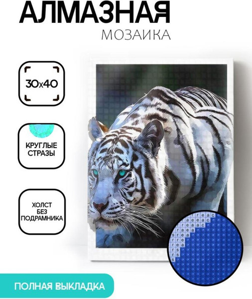 Набор алмазной вышивки ILikeGift Трехмерный тигр / ОО114776 — фото 6