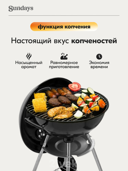 Изображение товара Угольный гриль Sundays WSHR1203001