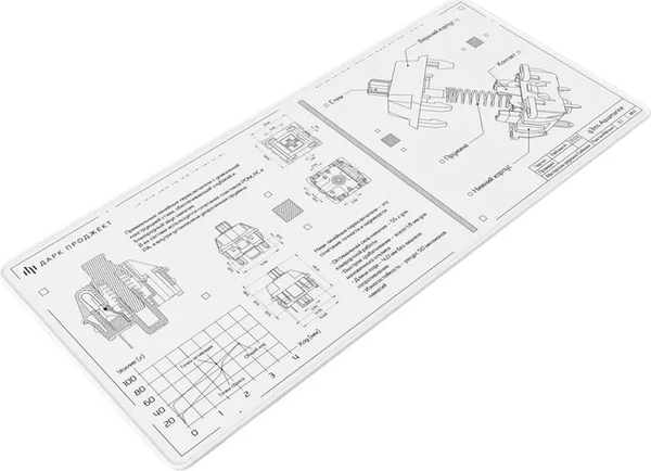 Изображение товара Коврик для мыши Дарк Проджект MD3a Aquamarine / DP-MD-0040 (белый)