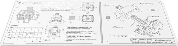 Изображение товара Коврик для мыши Дарк Проджект MD3a Aquamarine / DP-MD-0040 (белый)