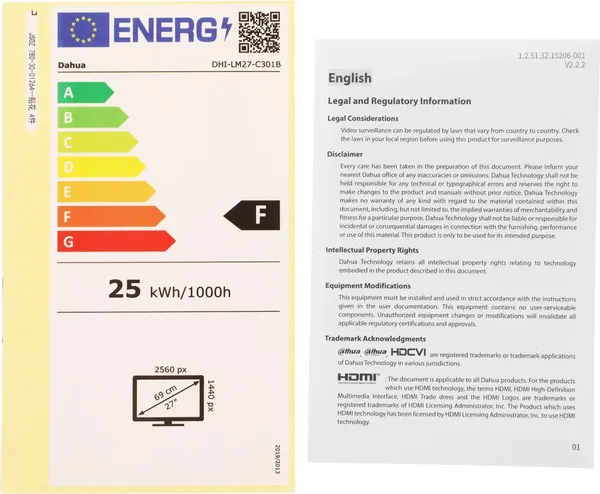 Изображение товара Монитор Dahua DHI-LM27-C301B