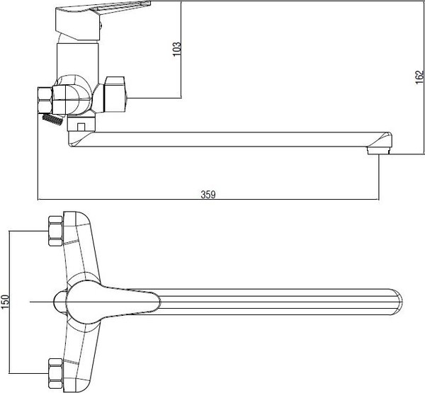 Изображение товара Смеситель Wellerein Core 21CR31