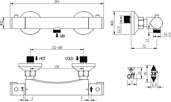 Изображение товара Смеситель Wellerein Termo 21term