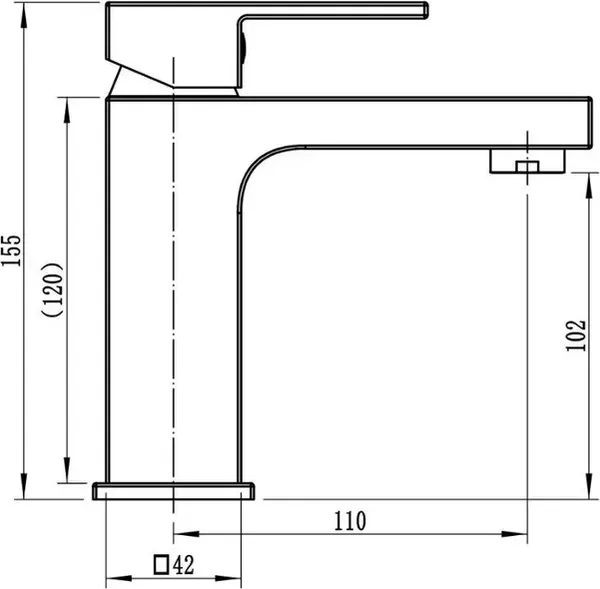 Изображение товара Смеситель Wellerein Linea 21LN26 (черный)