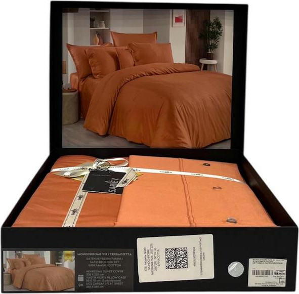 Изображение товара Комплект постельного белья Sarev 300 tc сатин евро / N380 Monochrome v13/Terracotta