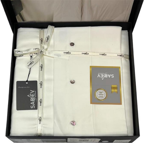 Изображение товара Комплект постельного белья Sarev 300 tc сатин сем / N381 Monochrome v1/Off-White