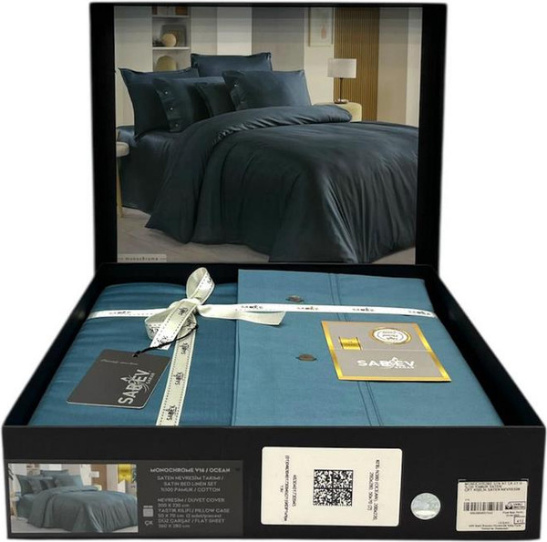 Изображение товара Комплект постельного белья Sarev 300 tc сатин сем / N381 Monochrome v16/Ocean