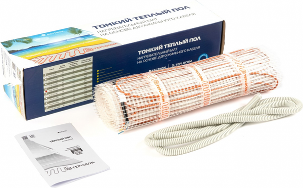 Изображение товара Теплый пол электрический Teplocom МНД-4.0-640Вт с термостатом Forsu RTC 70.26