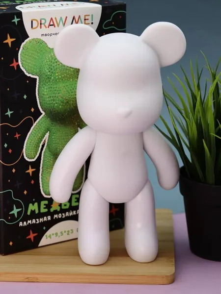 Изображение товара Набор для творчества ILikeGift Алмазная мозаика на фигурке Draw Me! Green bear / 156-DB010