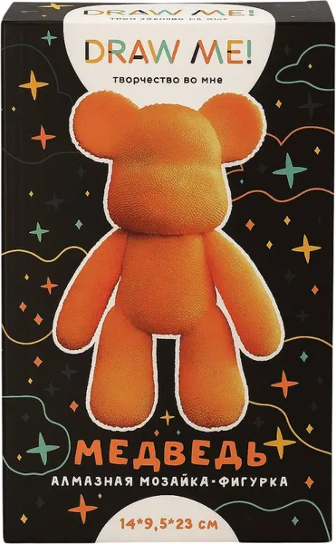Изображение товара Набор для творчества ILikeGift Алмазная мозаика на фигурке Draw Me! Orange bear / 156-DB013