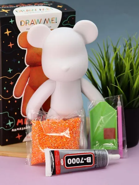 Изображение товара Набор для творчества ILikeGift Алмазная мозаика на фигурке Draw Me! Orange bear / 156-DB013