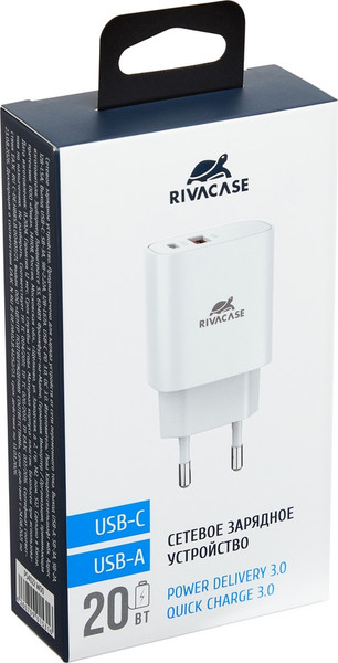 Изображение товара Адаптер питания сетевой Rivacase PS4022 (белый)