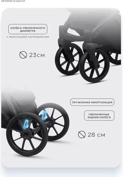 Изображение товара Детская универсальная коляска Riko Montana X Ecco 2 В 1 Basic (23 серый)