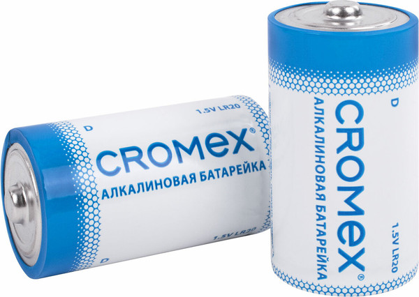 Изображение товара Комплект батареек Cromex Alkaline D / 456454 (4шт)