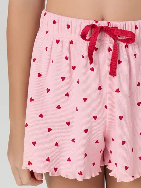 Изображение товара Шорты пижамные детские Mark Formelle 537004 (р.128-64, сердечки на розовом)