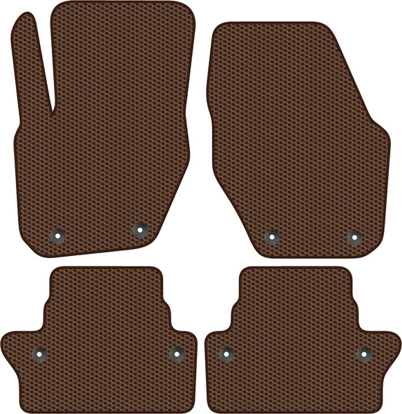 Изображение товара Комплект ковриков для авто Alicosta 1445_1-кор для Volvo S60 II седан 2010-2018 (EVA соты, коричневый)