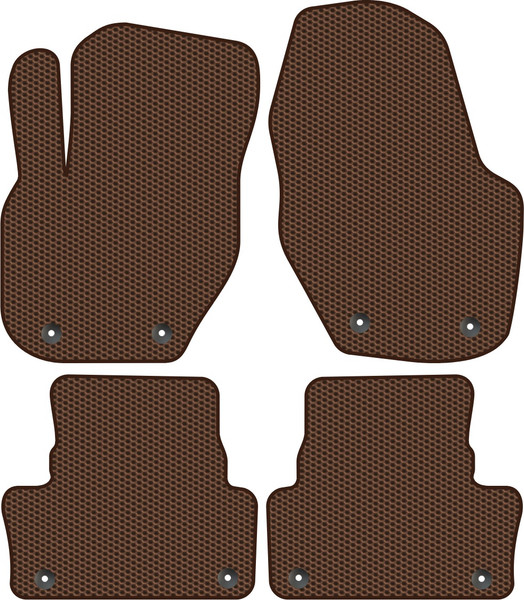 Изображение товара Комплект ковриков для авто Alicosta 1460_1-кор для Volvo XC60 I SUV/DZ 2008-2017 (EVA соты, коричневый)