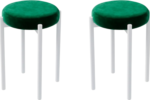 Изображение товара Набор табуретов Памир Паоло F74 (2шт, зеленый/белая опора)