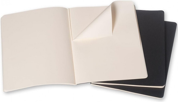 Изображение товара Набор блокнотов Moleskine Cahier Journal QP323 XLarge (3шт, черный)
