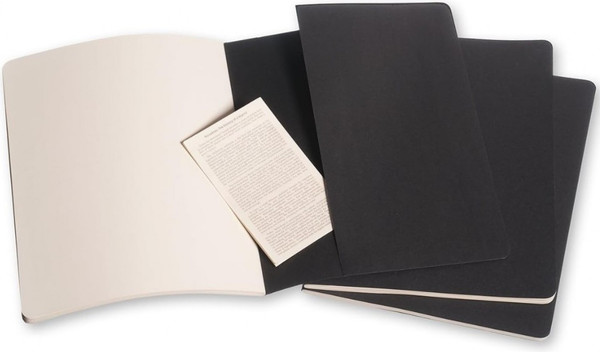 Изображение товара Набор блокнотов Moleskine Cahier Journal QP323 XLarge (3шт, черный)