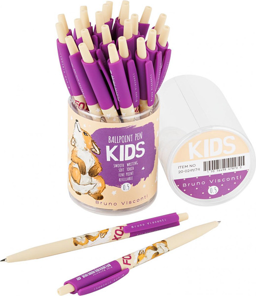 Изображение товара Ручка шариковая Bruno Visconti HappyClick. Kids. Лисенок / 20-0241/74 (синий)