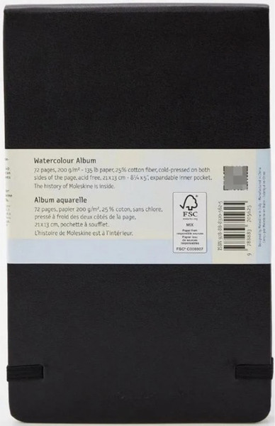 Изображение товара Блокнот Moleskine Art Watercolor ARTMM804 (черный)