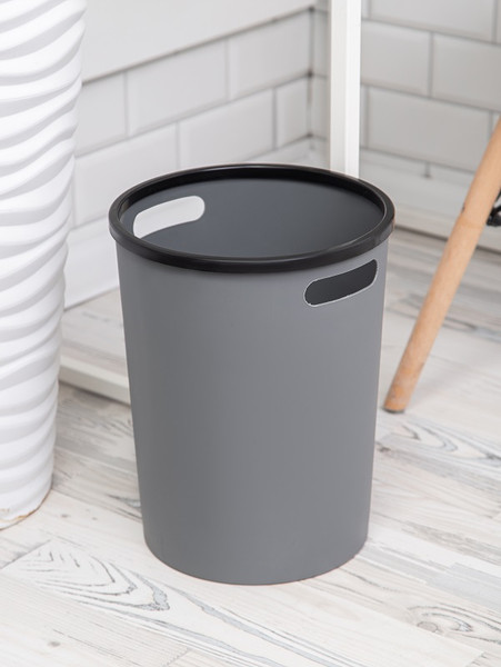Изображение товара Контейнер для мусора HAPPI DOME HDB-13009-GRY (9л, серый)