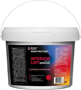 Изображение товара Краска PaintFactory Interior Lait для потолков и стен для внутренних работ (7кг, белый)
