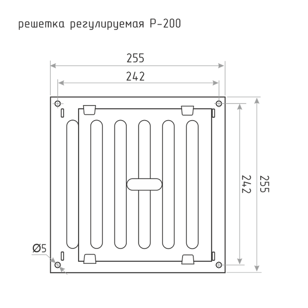 Изображение товара Решетка вентиляционная Нора-М Р-200 / 17283 (медь)